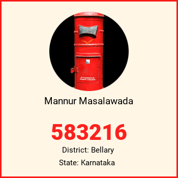 Mannur Masalawada pin code, district Bellary in Karnataka