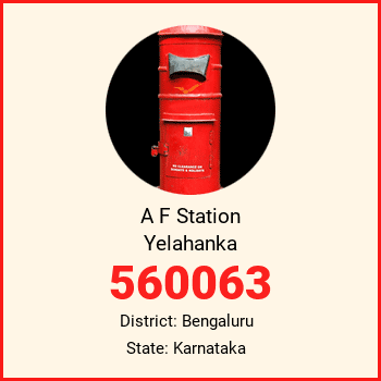 A F Station Yelahanka pin code, district Bengaluru in Karnataka