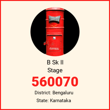 B Sk II Stage pin code, district Bengaluru in Karnataka