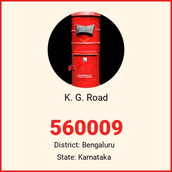 K. G. Road pin code, district Bengaluru in Karnataka