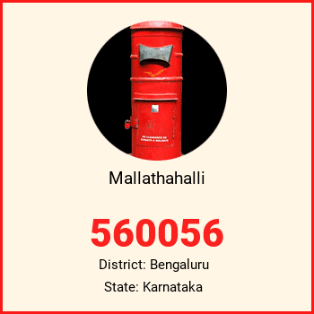 Mallathahalli pin code, district Bengaluru in Karnataka
