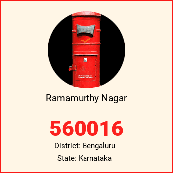Ramamurthy Nagar pin code, district Bengaluru in Karnataka