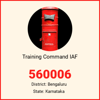 Training Command IAF pin code, district Bengaluru in Karnataka