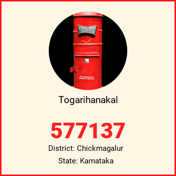 Togarihanakal pin code, district Chickmagalur in Karnataka