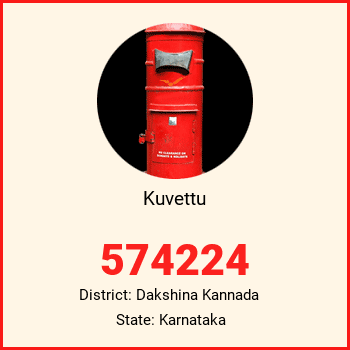 Kuvettu pin code, district Dakshina Kannada in Karnataka