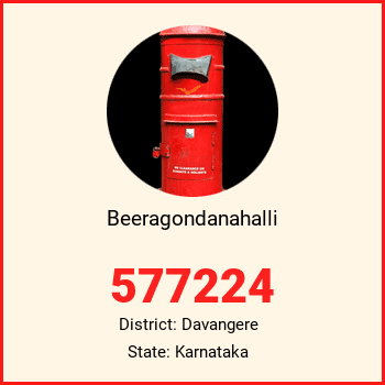 Beeragondanahalli pin code, district Davangere in Karnataka