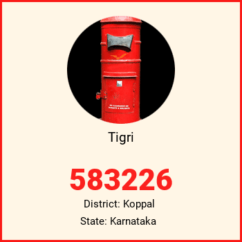 Tigri pin code, district Koppal in Karnataka