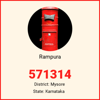 Rampura pin code, district Mysore in Karnataka