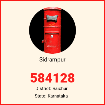 Sidrampur pin code, district Raichur in Karnataka