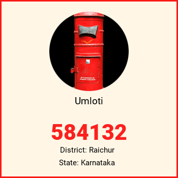 Umloti pin code, district Raichur in Karnataka