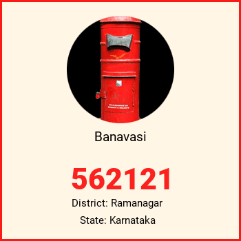 Banavasi pin code, district Ramanagar in Karnataka