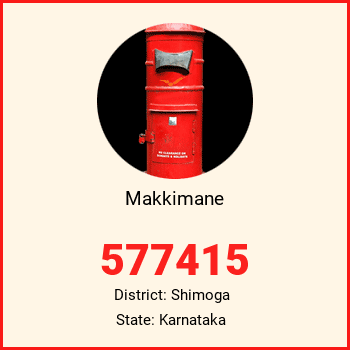 Makkimane pin code, district Shimoga in Karnataka