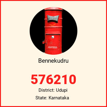 Bennekudru pin code, district Udupi in Karnataka