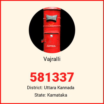 Vajralli pin code, district Uttara Kannada in Karnataka
