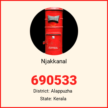 Njakkanal pin code, district Alappuzha in Kerala