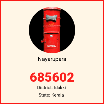 Nayarupara pin code, district Idukki in Kerala
