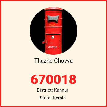 Thazhe Chovva pin code, district Kannur in Kerala