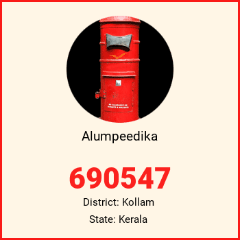 Alumpeedika pin code, district Kollam in Kerala