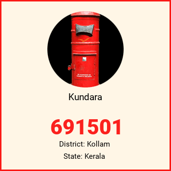 Kundara pin code, district Kollam in Kerala