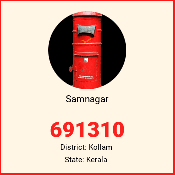 Samnagar pin code, district Kollam in Kerala
