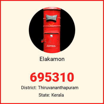 Elakamon pin code, district Thiruvananthapuram in Kerala