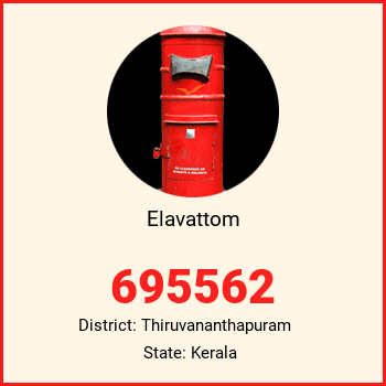 Elavattom pin code, district Thiruvananthapuram in Kerala