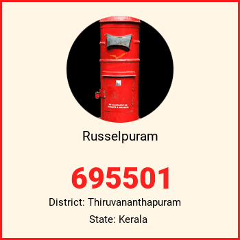 Russelpuram pin code, district Thiruvananthapuram in Kerala