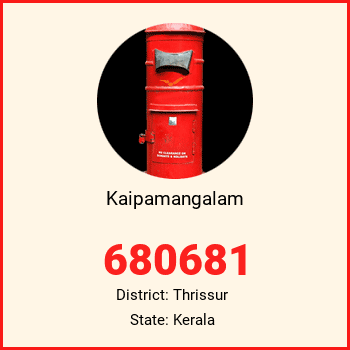 Kaipamangalam pin code, district Thrissur in Kerala