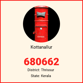 Kottanallur pin code, district Thrissur in Kerala