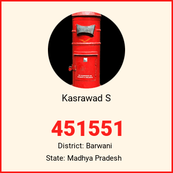 Kasrawad S pin code, district Barwani in Madhya Pradesh