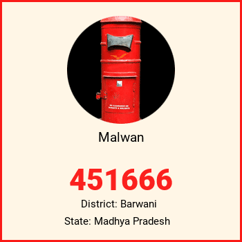 Malwan pin code, district Barwani in Madhya Pradesh