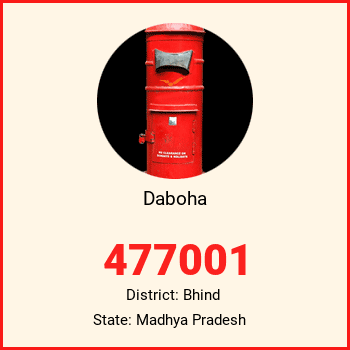 Daboha pin code, district Bhind in Madhya Pradesh