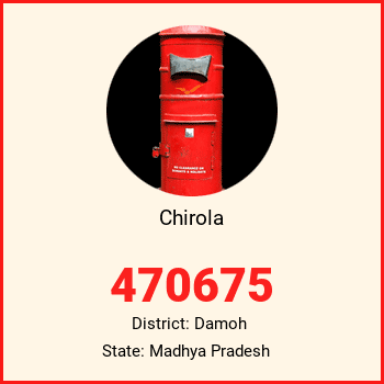 Chirola pin code, district Damoh in Madhya Pradesh