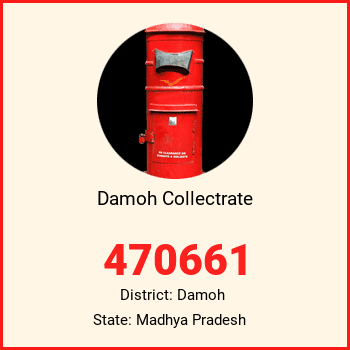 Damoh Collectrate pin code, district Damoh in Madhya Pradesh