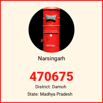 Narsingarh pin code, district Damoh in Madhya Pradesh