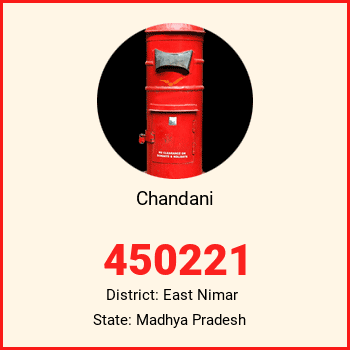Chandani pin code, district East Nimar in Madhya Pradesh