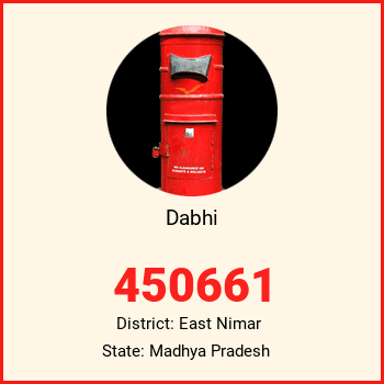 Dabhi pin code, district East Nimar in Madhya Pradesh