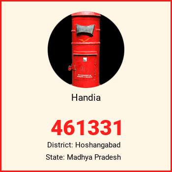 Handia pin code, district Hoshangabad in Madhya Pradesh