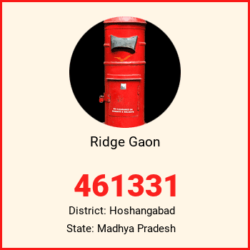 Ridge Gaon pin code, district Hoshangabad in Madhya Pradesh