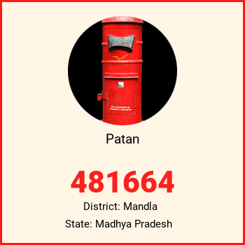 Patan pin code, district Mandla in Madhya Pradesh