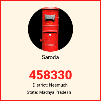 Saroda pin code, district Neemuch in Madhya Pradesh