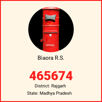 Biaora R.S. pin code, district Rajgarh in Madhya Pradesh