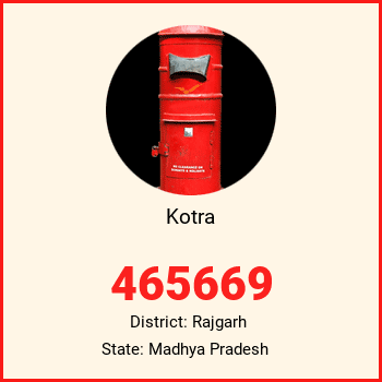 Kotra pin code, district Rajgarh in Madhya Pradesh