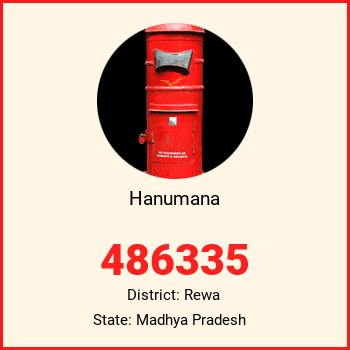 Hanumana pin code, district Rewa in Madhya Pradesh
