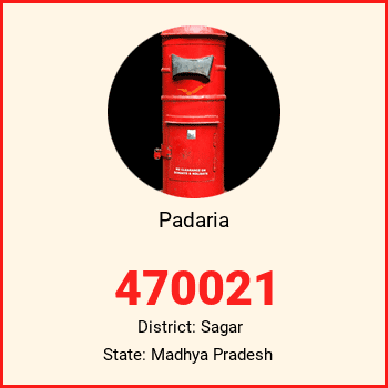 Padaria pin code, district Sagar in Madhya Pradesh