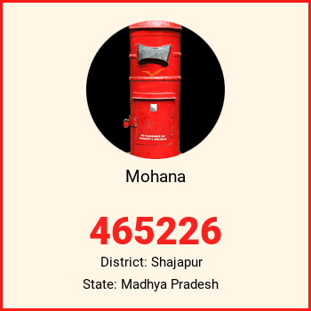 Mohana pin code, district Shajapur in Madhya Pradesh