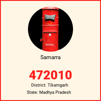 Samarra pin code, district Tikamgarh in Madhya Pradesh