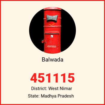 Balwada pin code, district West Nimar in Madhya Pradesh