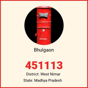 Bhulgaon pin code, district West Nimar in Madhya Pradesh