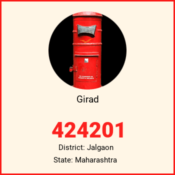 Girad pin code, district Jalgaon in Maharashtra